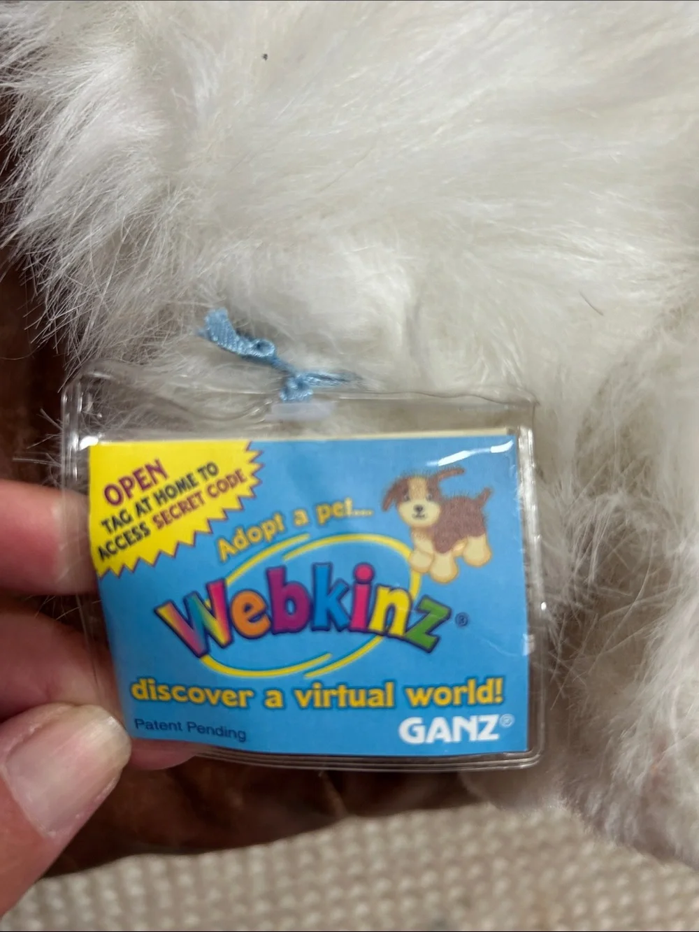 Plush White Fluffy Cat Toy - Soft Small Pet Companion